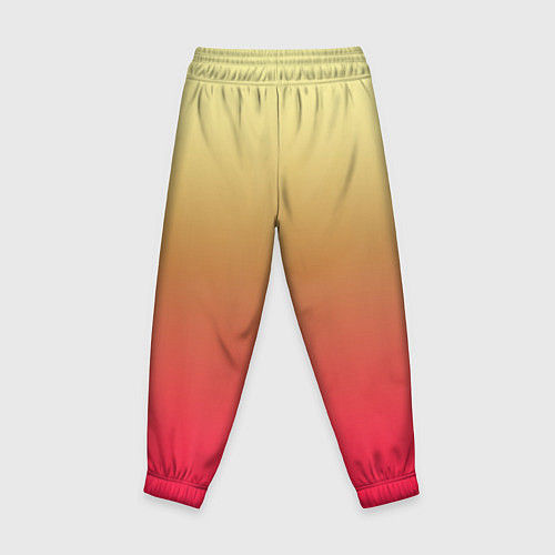 Детские брюки Красно-желтый градиент / 3D-принт – фото 2