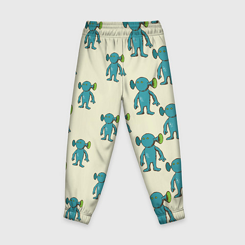Детские брюки Милые зеленые человечки / 3D-принт – фото 2