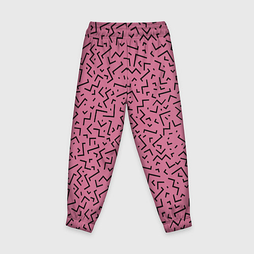 Детские брюки Минималистический паттерн на розовом фоне / 3D-принт – фото 2