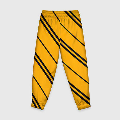 Детские брюки Полосы желтые черные / 3D-принт – фото 2