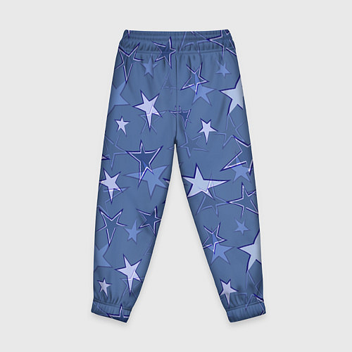 Детские брюки Gray-Blue Star Pattern / 3D-принт – фото 2