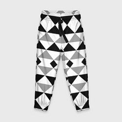 Детские брюки Черно-белый геометрический узор треугольники