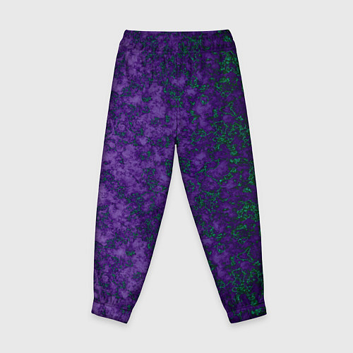 Детские брюки Marble texture purple green color / 3D-принт – фото 2