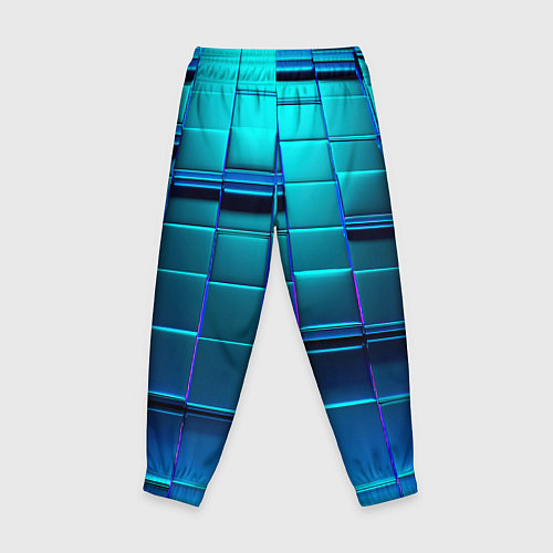 Детские брюки BLUE SQUARES / 3D-принт – фото 2