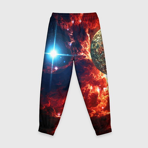 Детские брюки Яркая звезда в космическом пространстве / 3D-принт – фото 2