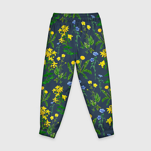Детские брюки Одуванчики и другие полевые цветы - ботанический п / 3D-принт – фото 2