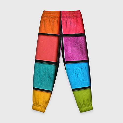 Детские брюки Абстрактный набор красок-паттернов / 3D-принт – фото 2