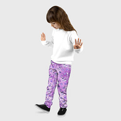Брюки детские Танцующие русалки на фиолетовом, цвет: 3D-принт — фото 2