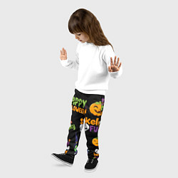 Брюки детские Незабываемая ночь приключений halloween, цвет: 3D-принт — фото 2