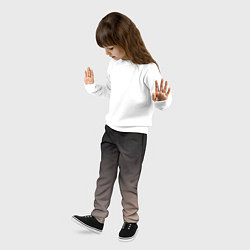 Брюки детские Черный, серый бежевый градиент, цвет: 3D-принт — фото 2