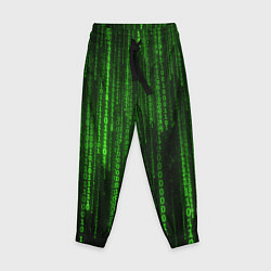 Детские брюки Двоичный код зеленый