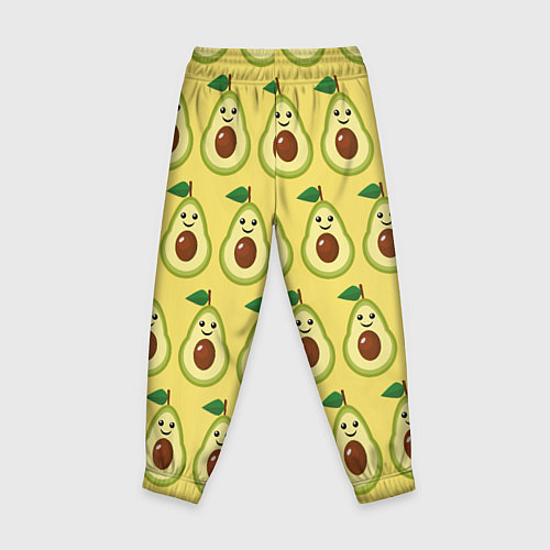 Детские брюки Авокадо Паттерн - Желтая версия / 3D-принт – фото 2