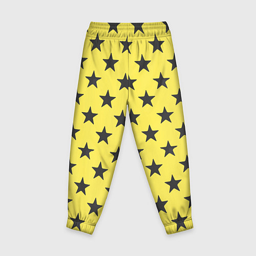 Детские брюки Звездный фон желтый / 3D-принт – фото 2
