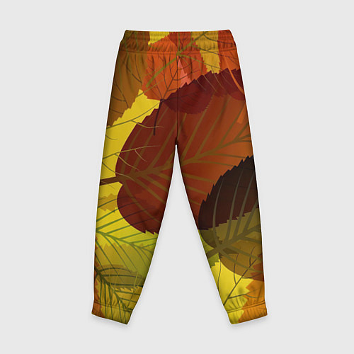 Детские брюки Осенние крупные листья / 3D-принт – фото 2