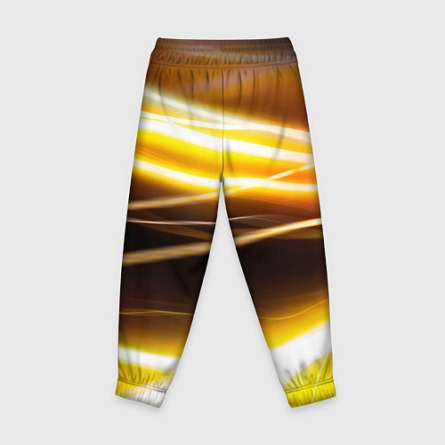 Детские брюки Желтые неоновые полосы / 3D-принт – фото 2