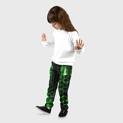 Брюки детские Зелёный программный код, цвет: 3D-принт — фото 2