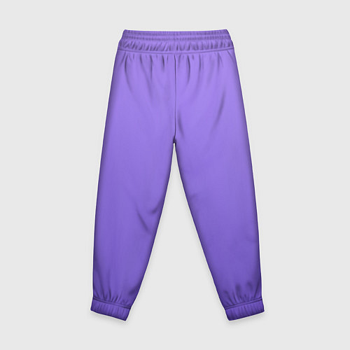 Детские брюки Красивый фиолетовый градиент с цветами / 3D-принт – фото 2