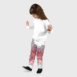 Брюки детские Нежно розовая сакура, цвет: 3D-принт — фото 2