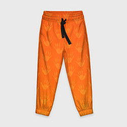 Детские брюки Лапки опоссума оранжевые