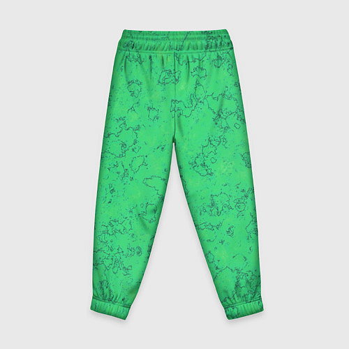 Детские брюки Мраморный зеленый яркий узор / 3D-принт – фото 2