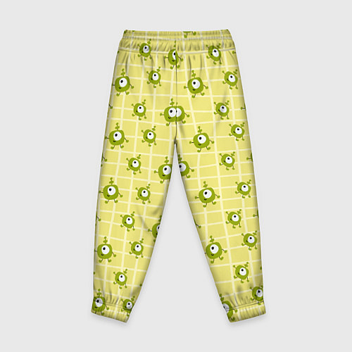 Детские брюки Зеленые одноглазые человечки / 3D-принт – фото 2