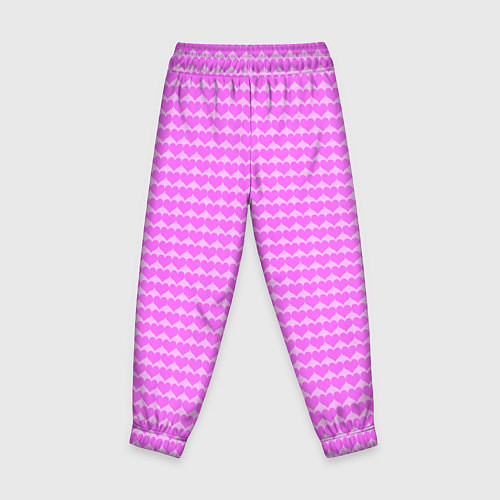 Детские брюки Много сердец розовое / 3D-принт – фото 2