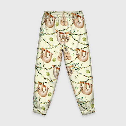 Детские брюки Ленивцы висят на лианах / 3D-принт – фото 2