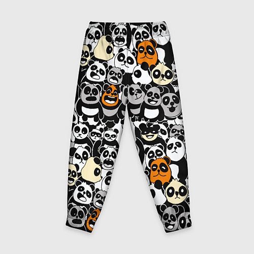 Детские брюки Злобные панды / 3D-принт – фото 2