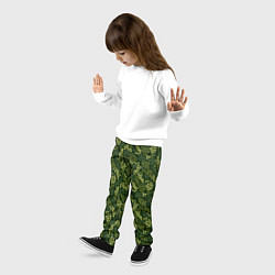 Брюки детские Милитари Листок овальный, цвет: 3D-принт — фото 2
