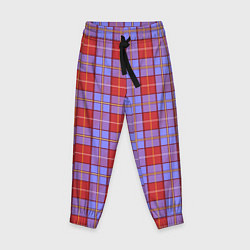 Детские брюки Ткань Шотландка красно-синяя