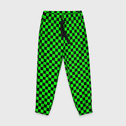 Детские брюки Зелёная шахматка - паттерн