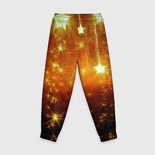 Детские брюки Золотистае звёзды / 3D-принт – фото 2