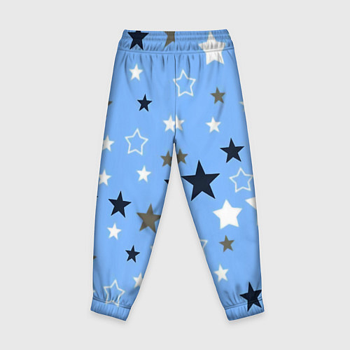Детские брюки Звёзды на голубом фоне / 3D-принт – фото 2