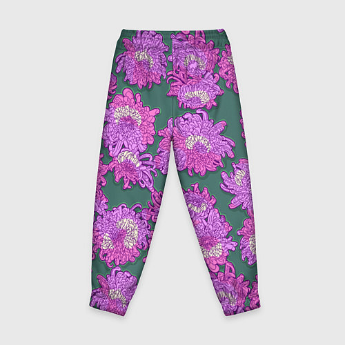 Детские брюки Яркие хризантемы / 3D-принт – фото 2