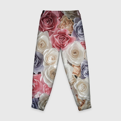 Детские брюки Цветы роз / 3D-принт – фото 2
