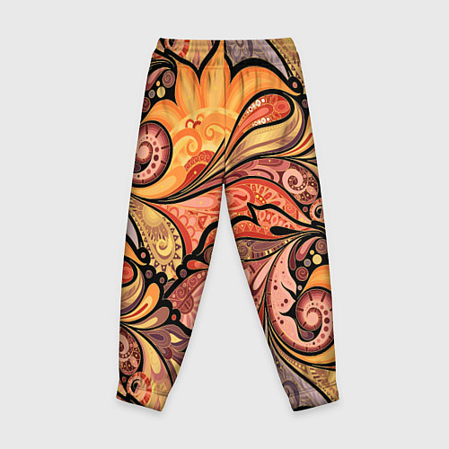 Детские брюки Multicolored branching floral patterns / 3D-принт – фото 2