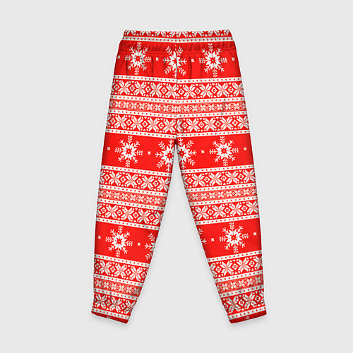 Детские брюки New Year snowflake pattern / 3D-принт – фото 2