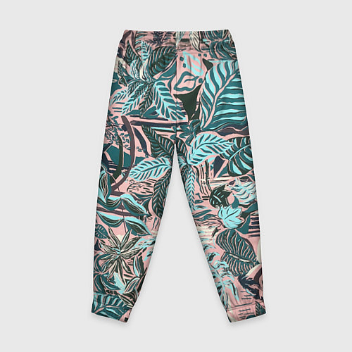 Детские брюки Тропический узор / 3D-принт – фото 2