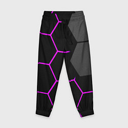 Брюки детские Крупные неоновые соты, цвет: 3D-принт