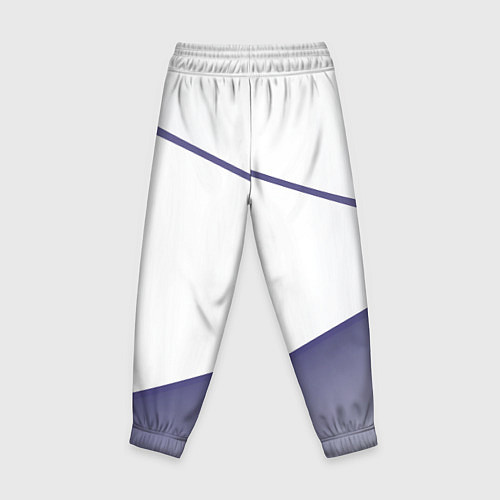 Детские брюки Абстрактный белый и фиолетовый паттерн / 3D-принт – фото 2