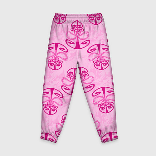 Детские брюки Розовый орнамент / 3D-принт – фото 2