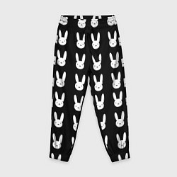 Брюки детские Bunny pattern black, цвет: 3D-принт