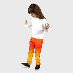 Брюки детские Переливы оранжевого, цвет: 3D-принт — фото 2
