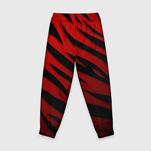 Детские брюки Красный градиент - языки пламени / 3D-принт – фото 2