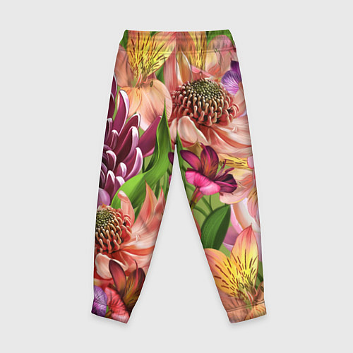Детские брюки Райские цветы / 3D-принт – фото 2