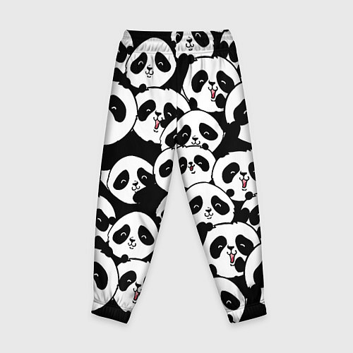 Детские брюки Весёлые панды / 3D-принт – фото 2