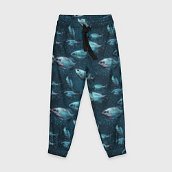 Детские брюки Текстура из рыбок