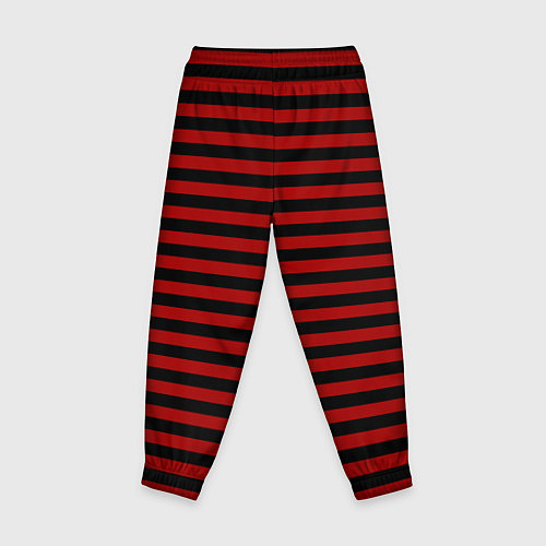 Детские брюки Темно-красные полосы / 3D-принт – фото 2