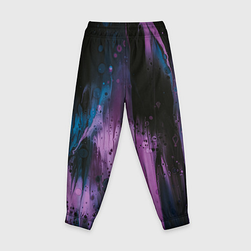 Детские брюки Фиолетовые абстрактные тени / 3D-принт – фото 2