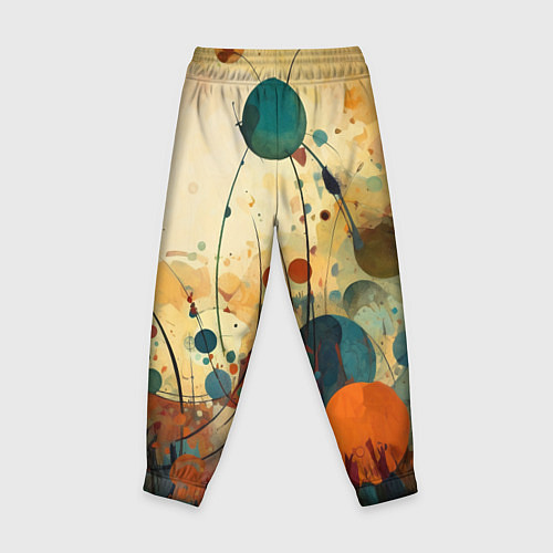 Детские брюки Абстрактная гранжевая композиция с пятнами: арт не / 3D-принт – фото 2